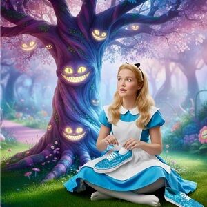 Vans Authentic Lo Pro with Blue Sequins, Women Size 9. Lace up.